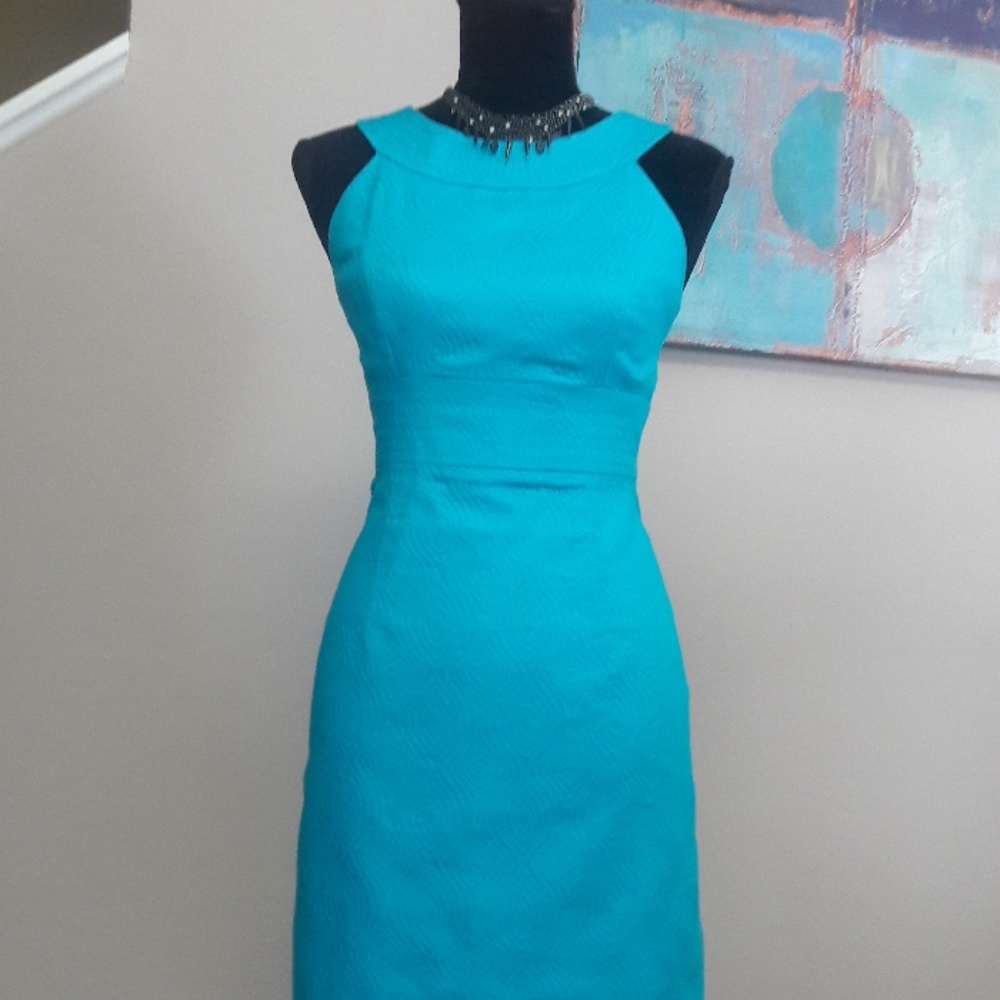Madison/ Blue/ Halter Neck/ Sheath Dress - Picture 3 of 8